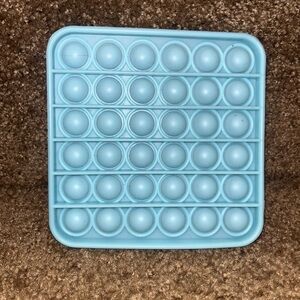 Glow in the Dark Blue Square Pop It Fidget Toy